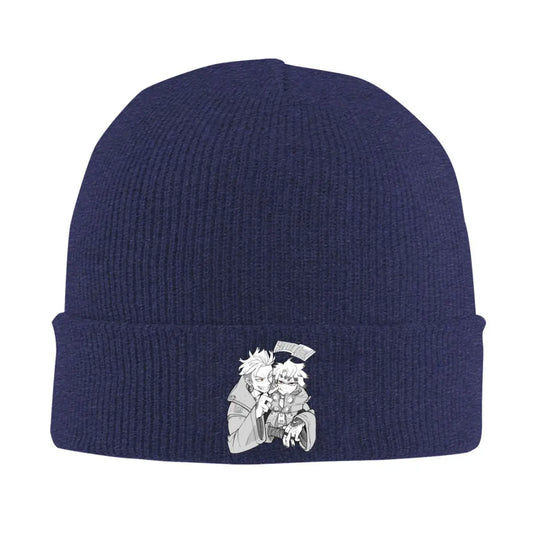 Gachiakuta Navy Blue Beanie Featuring Rudo and Enjin