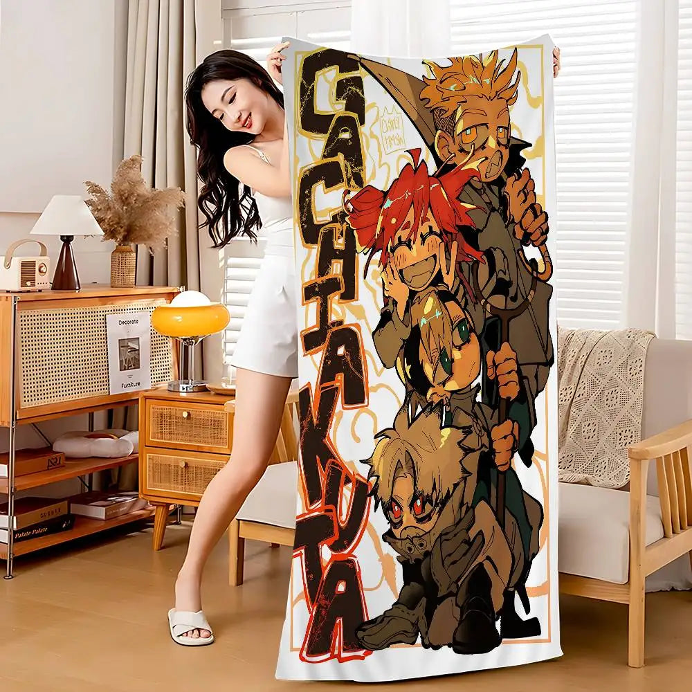 Gachiakuta Rudo, Enjin, Zanka and Riyo Group Beach Towel
