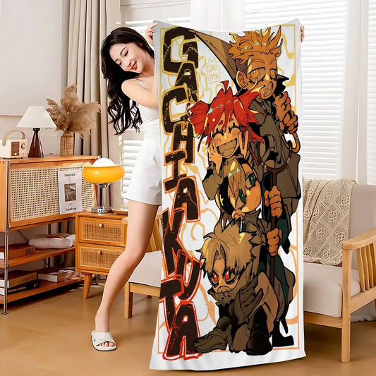 Gachiakuta Rudo, Enjin, Zanka and Riyo Group Beach Towel