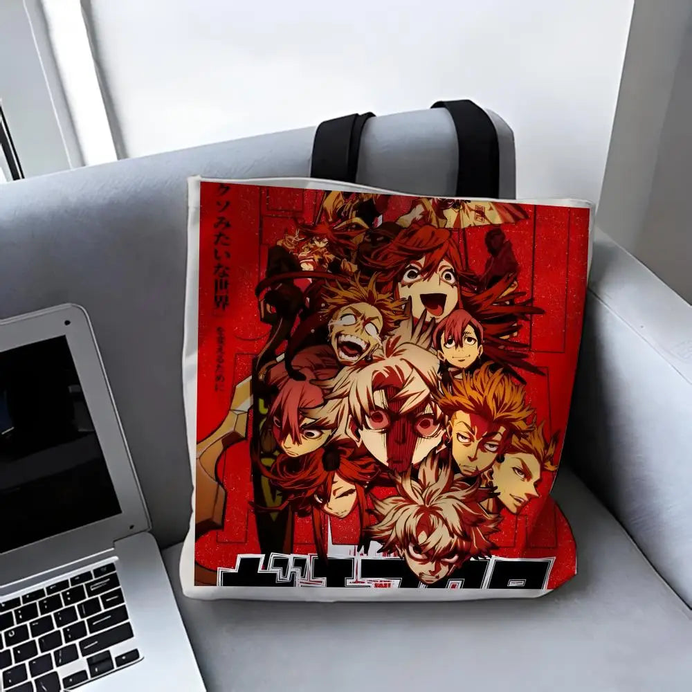 Gachiakuta Red Cast Artwork Black Tote Bag