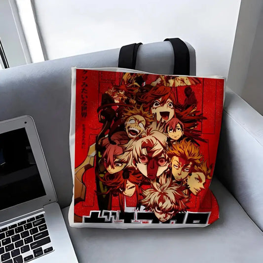 Gachiakuta Red Cast Artwork Black Tote Bag