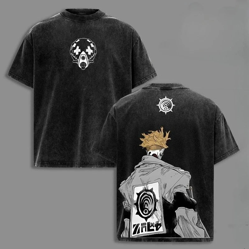 Gachiakuta Enjin Black Vintage T Shirt Limited Edition