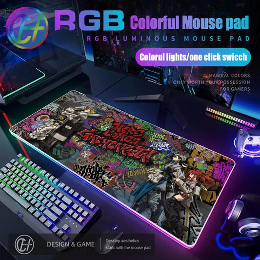 Gachiakuta RGB Gaming Mouse Pad XXL – Anime Graffiti Desk Mat