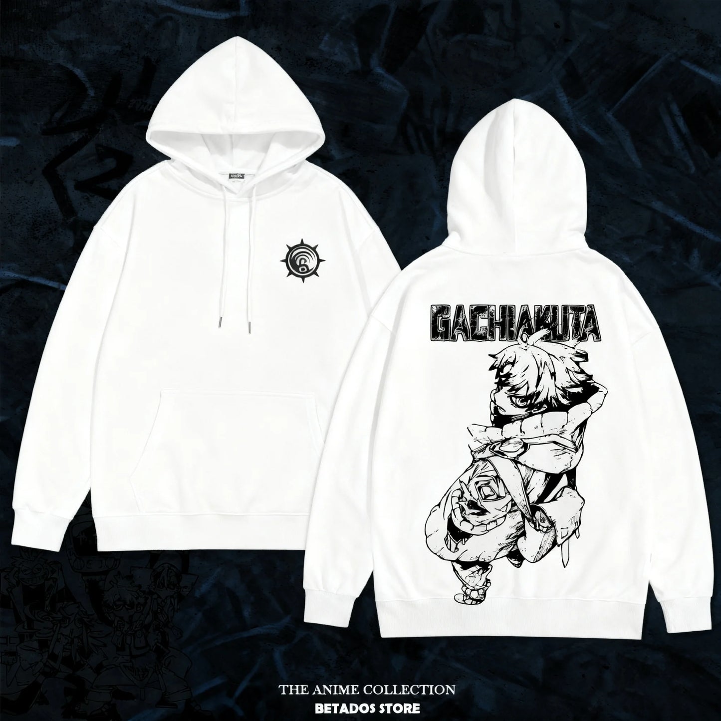 Manga Gachiakuta Rudo White Hoodie