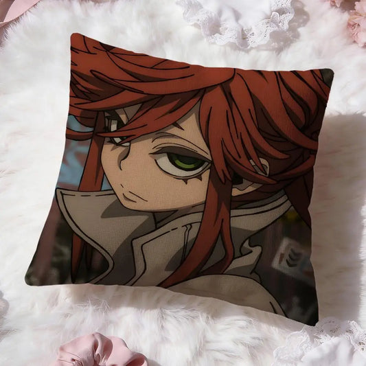 Gachiakuta Riyo Reaper Green-Eyed Portrait Decorative Throw Pillow