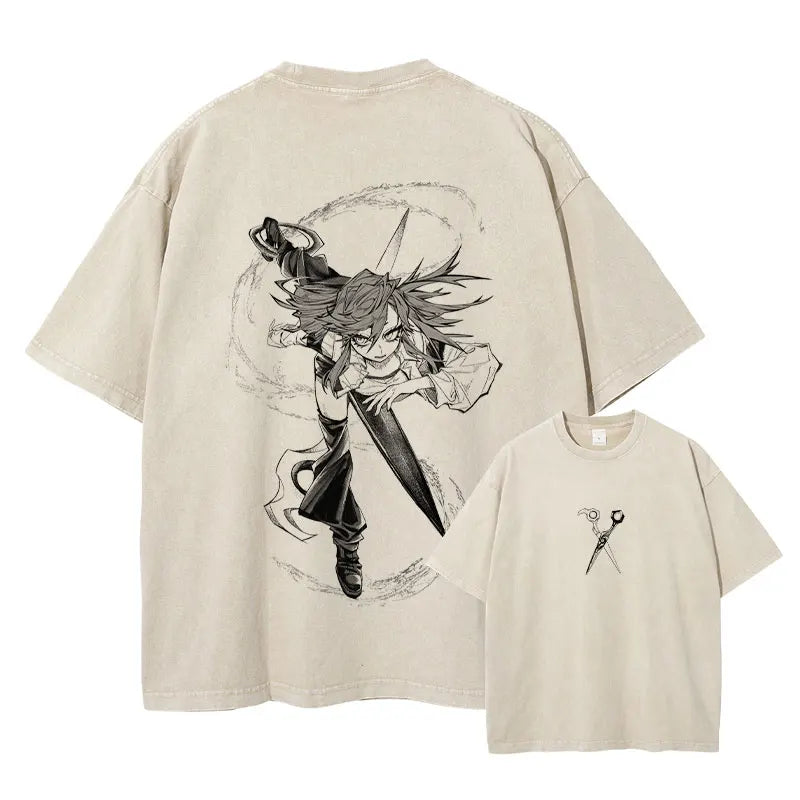 Gachiakuta Anime Riyo Reaper Beige T-Shirt