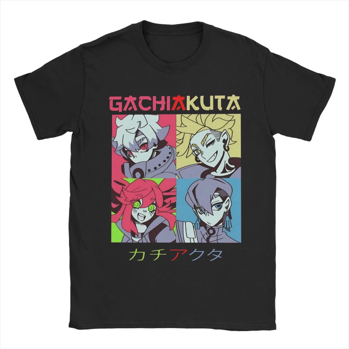 Gachiakuta Rudo Pop Art Anime Black T-Shirt