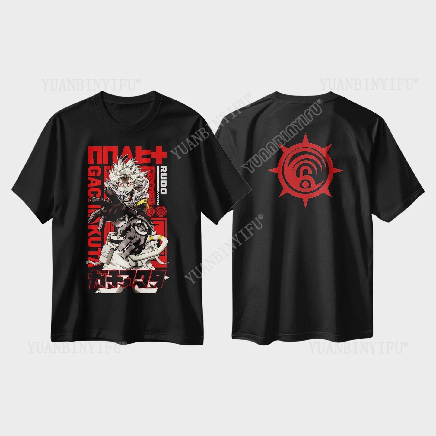 Anime Gachiakuta Rudo Black T-Shirt – Red Cleaners