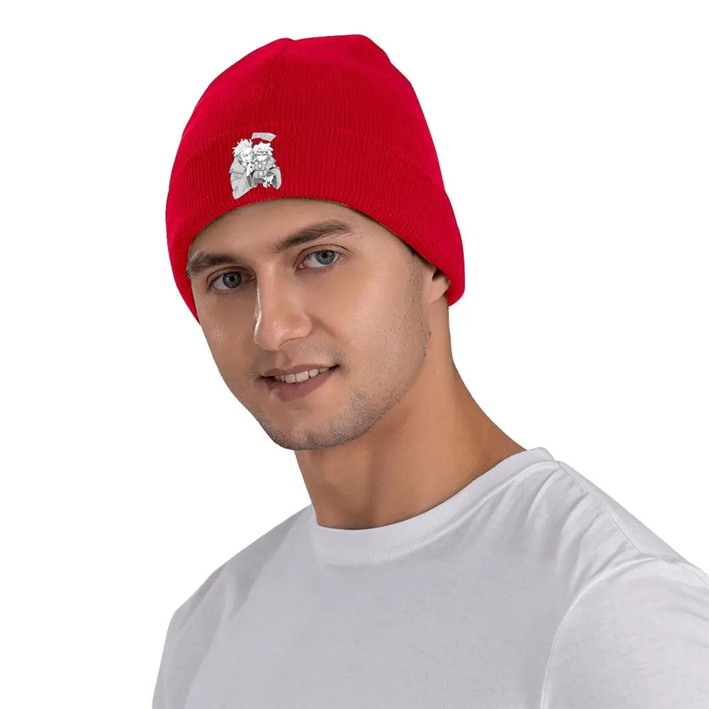 Gachiakuta Red Beanie Featuring Rudo and Enjin