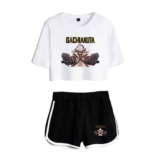 Gachiakuta Rudo Surebrec Pajama Set – White x Black Women
