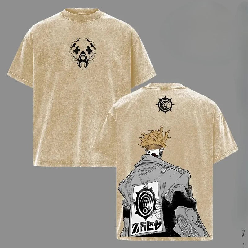 Gachiakuta Enjin Beige Vintage T Shirt Limited Edition