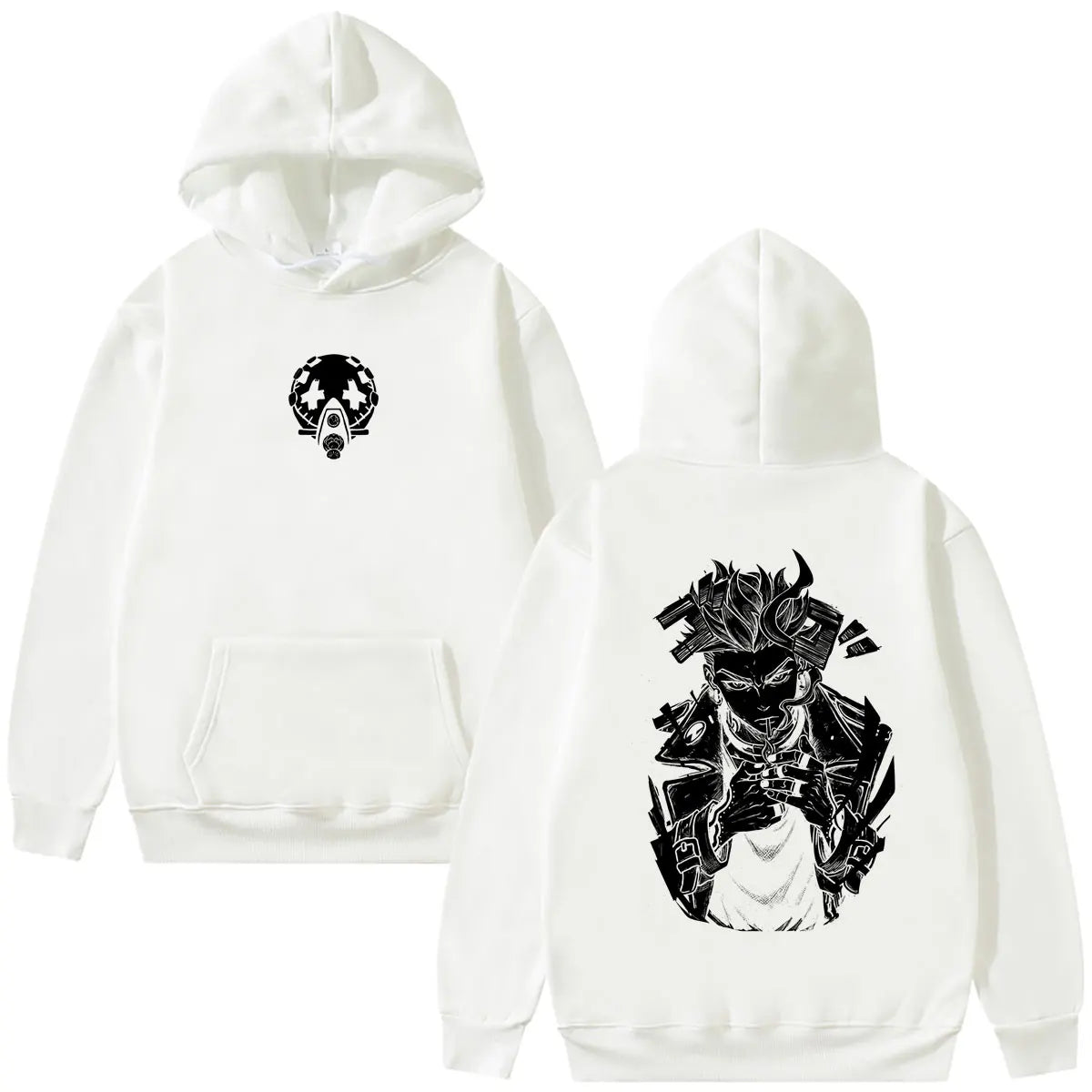 Manga Gachiakuta Enjin Cleaners White Hoodie