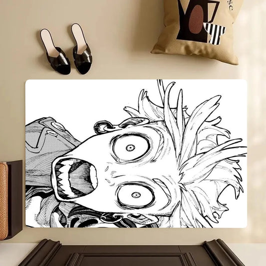 Gachiakuta Rudo Surebrec Floor Mat – “Unhinged Scream” Monochrome
