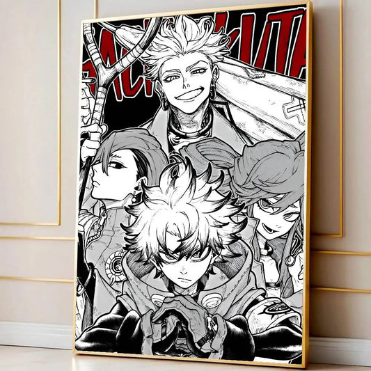 Gachiakuta Anime Poster – Rudo, Enjin, Zanka & Smiley Manga