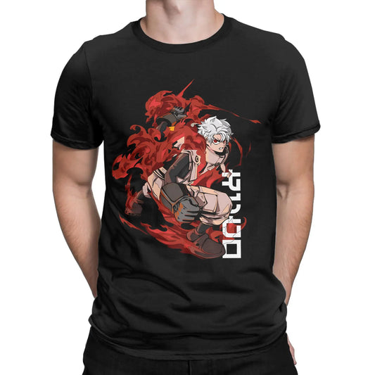 Rudo Surebrec Gachiakuta Anime Fire Style Black T-Shirt