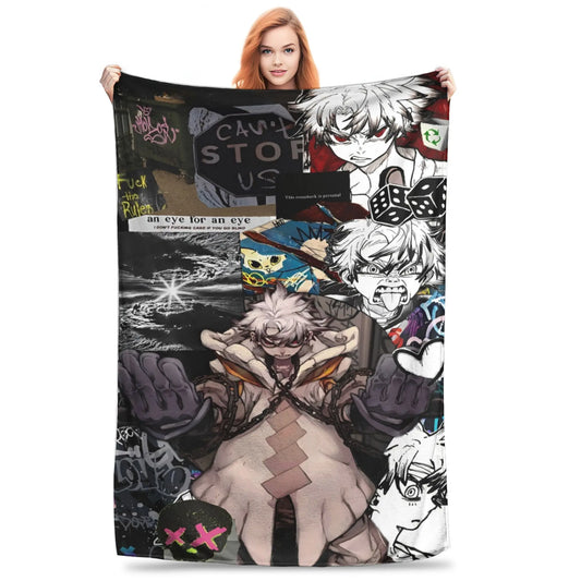 Gachiakuta Collage Fleece Blanket