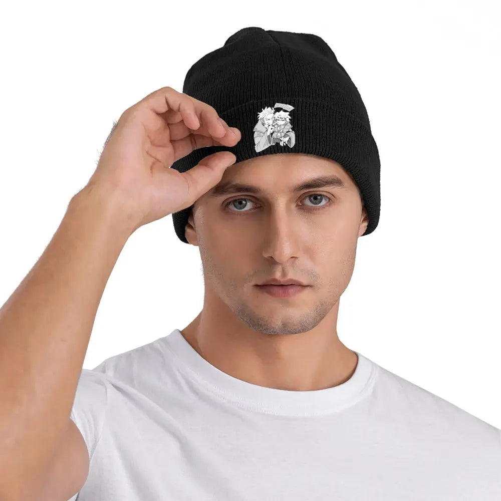 Gachiakuta Black Beanie Featuring Rudo and Enjin