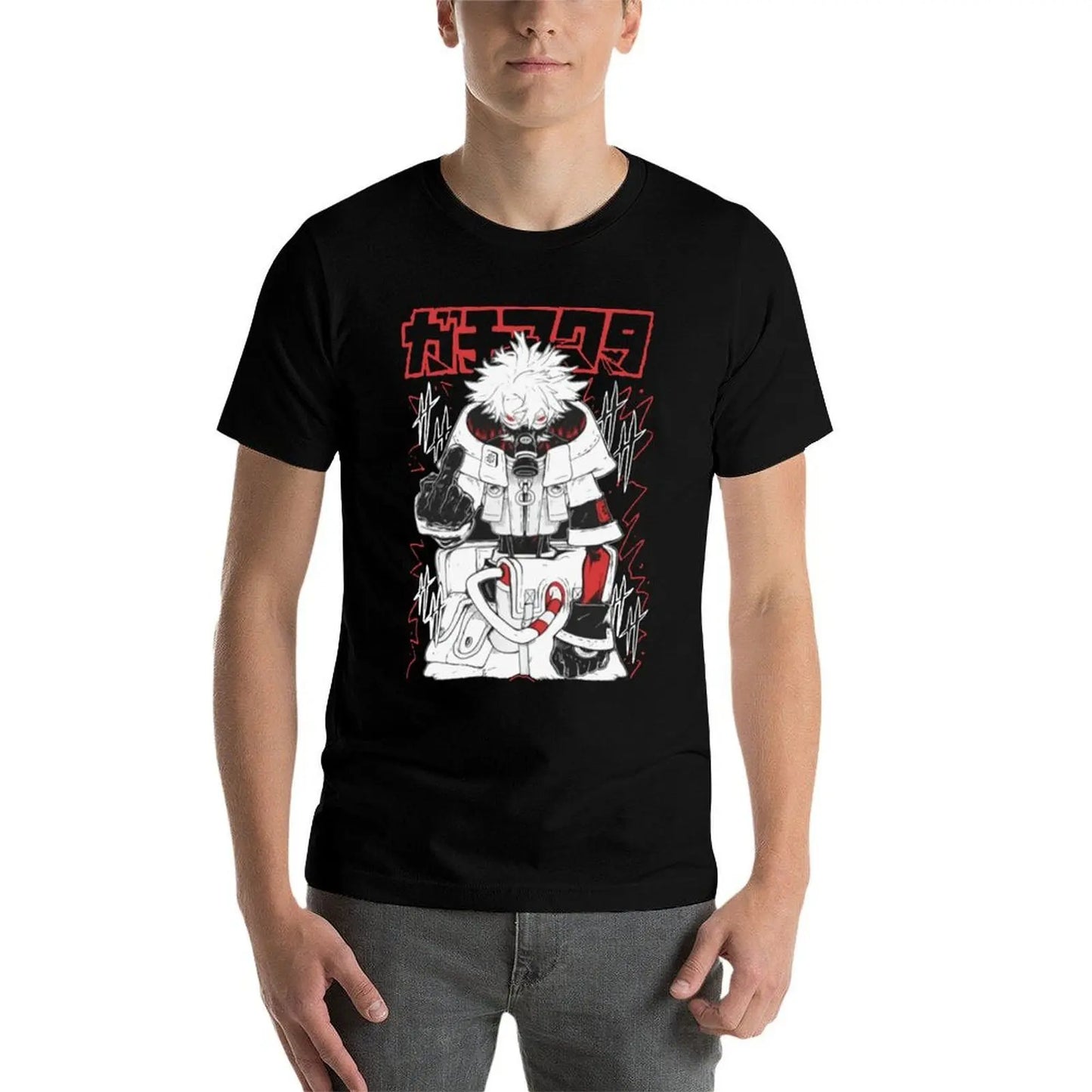 Black Anime Gachiakuta Rudo Rage Mode T-Shirt
