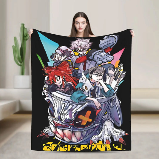 Gachiakuta Team Cleaners Anime Blanket – Rudo, Zanka, and Riyo