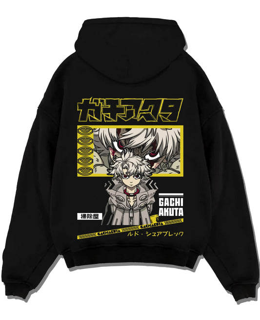 Gachiakuta Rudo Surebrec Yellow Panel Black Hoodie