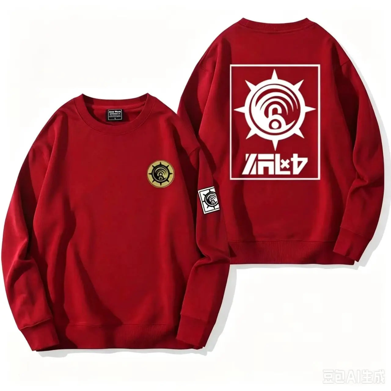 Gachiakuta Cleaners Logo Burgundy Sweatshirt
