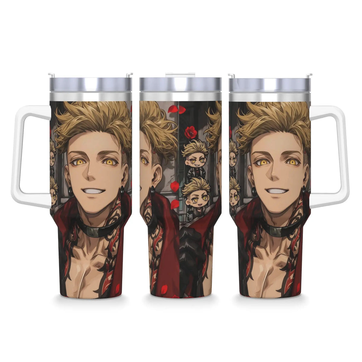 Gachiakuta Enjin Golden Eye Portrait 40oz Stainless Steel Tumbler