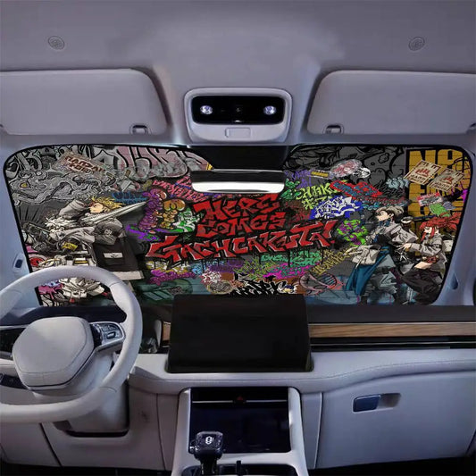 Gachiakuta Heroes Collage Car Sunshade