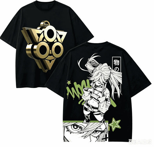 Gachiakuta Riyo Reaper Watchman Sign Black T-Shirt