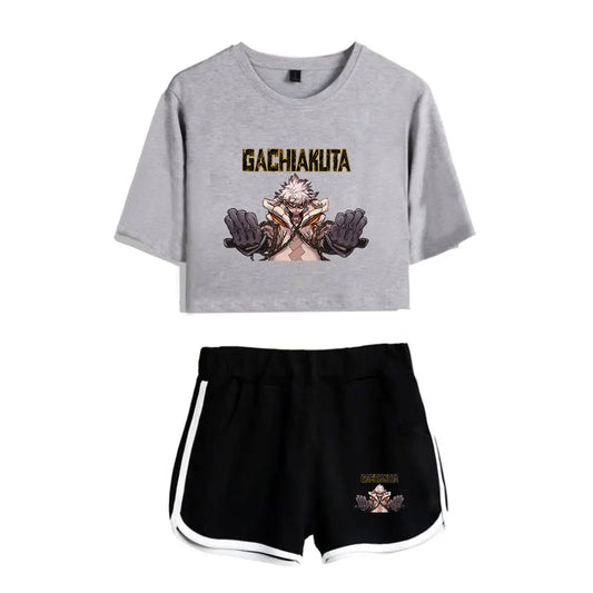 Gachiakuta Rudo Surebrec Pajama Set – Gray x Black Women