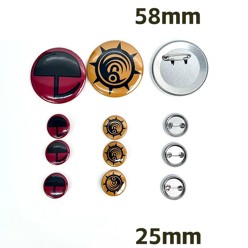 Gachiakuta Enjin Symbol Button Pin Set 58mm and 25mm