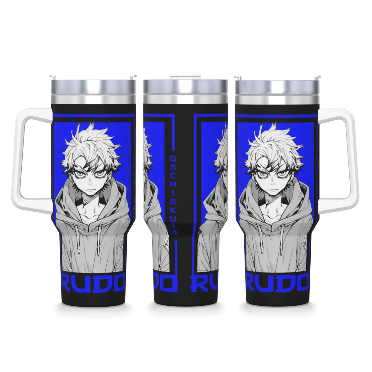 Gachiakuta Rudo Surebrec Blue Manga Portrait 40oz Stainless Steel Tumbler