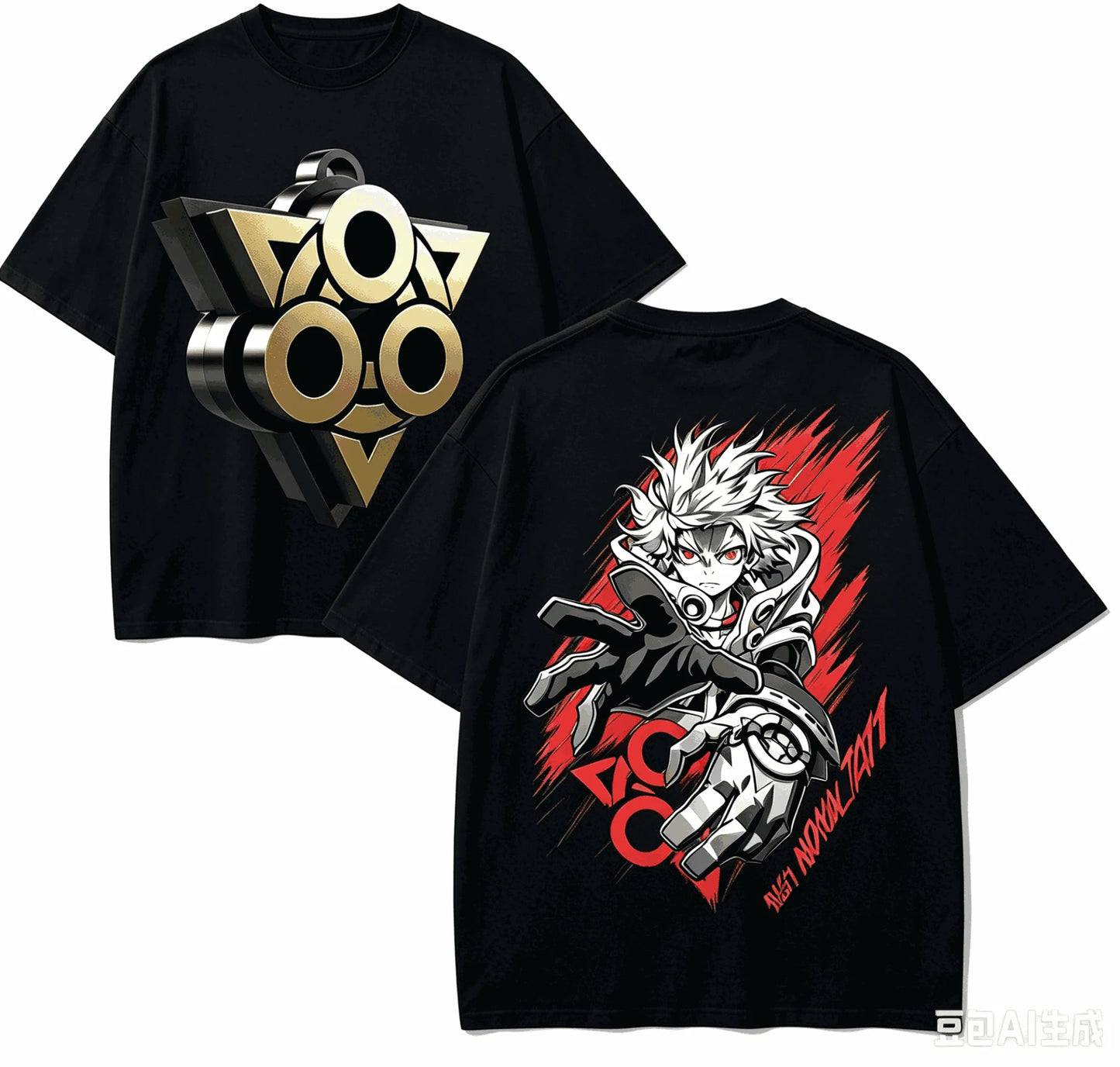 Gachiakuta Rudo Surebrec Watchman Sign Black T-Shirt
