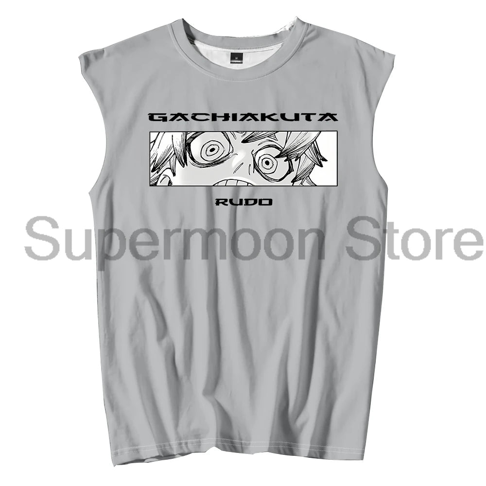 Gachiakuta "Crazy" Rudo Beige Tank Top
