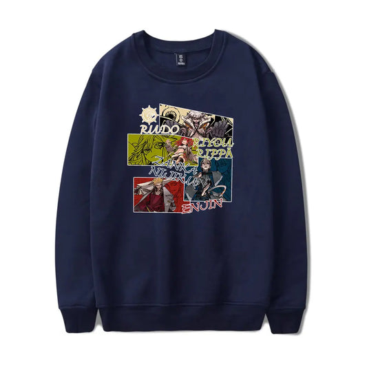 Gachiakuta Character Panel Sweatshirt – Navy Blue
