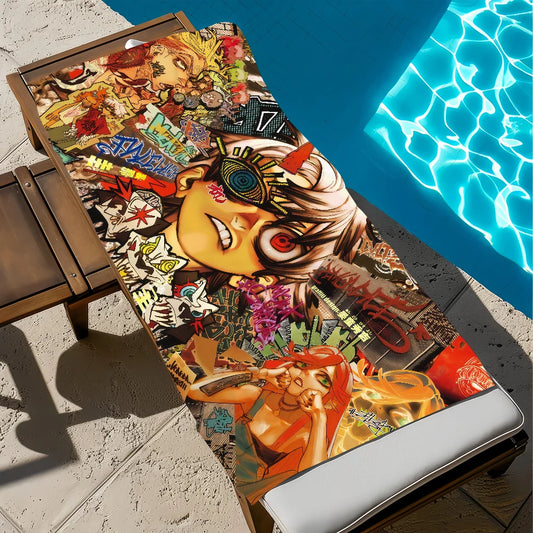 Gachiakuta Rudo Surebrec Graffiti Beach Towel