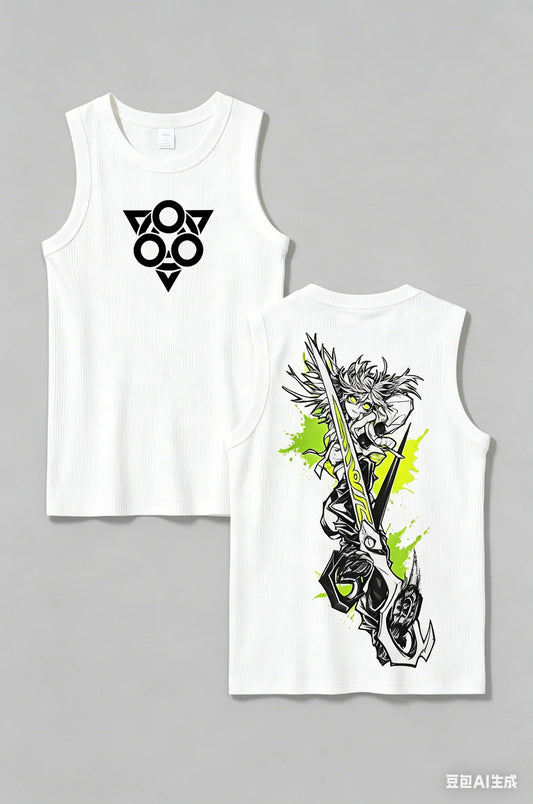 Gachiakuta Riyou White Sleeveless Tank Top