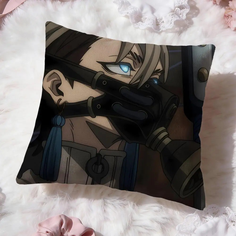 Gachiakuta Zanka Nijiku Gloved Hand Portrait Decorative Throw Pillow