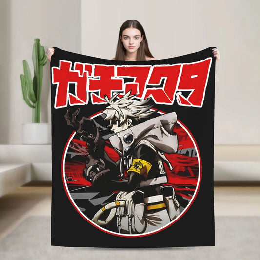 Rudo Gachiakuta Japanese Anime Blanket (Black)