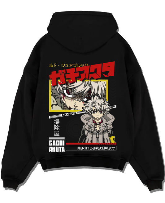Gachiakuta Rudo Surebrec Yellow-Frame Manga Panel Black Hoodie