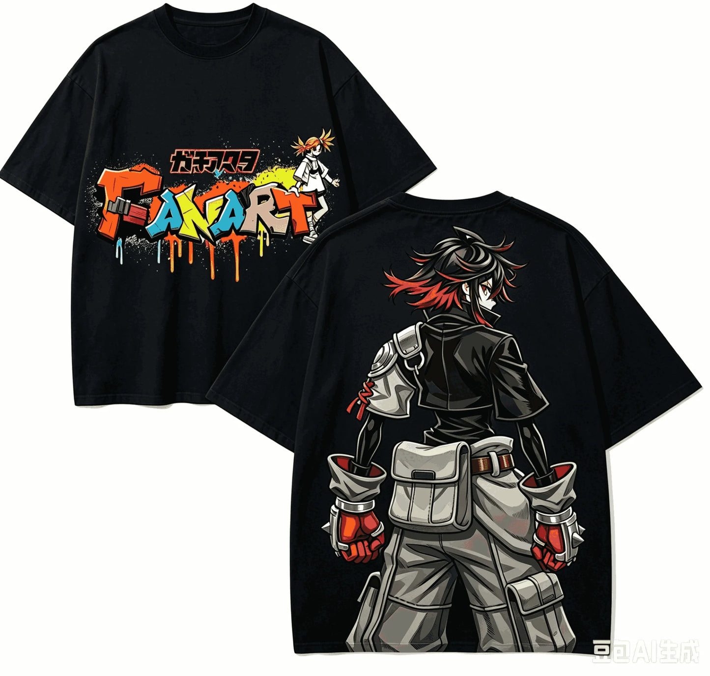 Gachiakuta Rudo Surebrec Graffiti Black T-Shirt