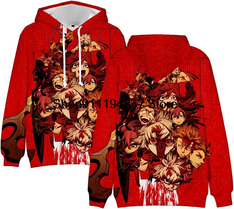 Gachiakuta Anime Team Red Hoodie