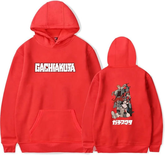 Gachiakuta Red Hoodie – Rudo & The Cleaners Crew Back