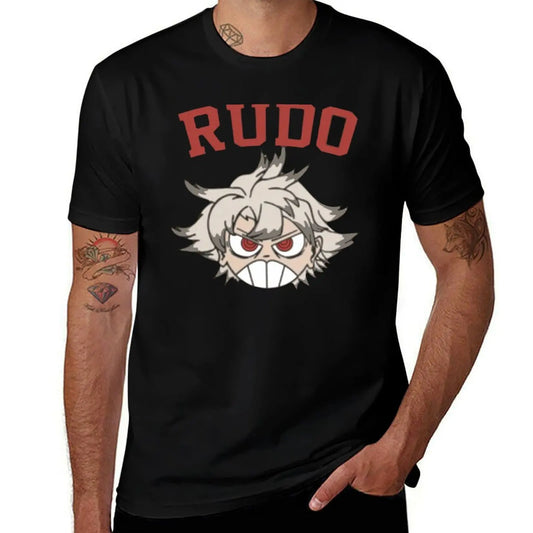 Black Anime Gachiakuta Rudo Chibi Face T-Shirt