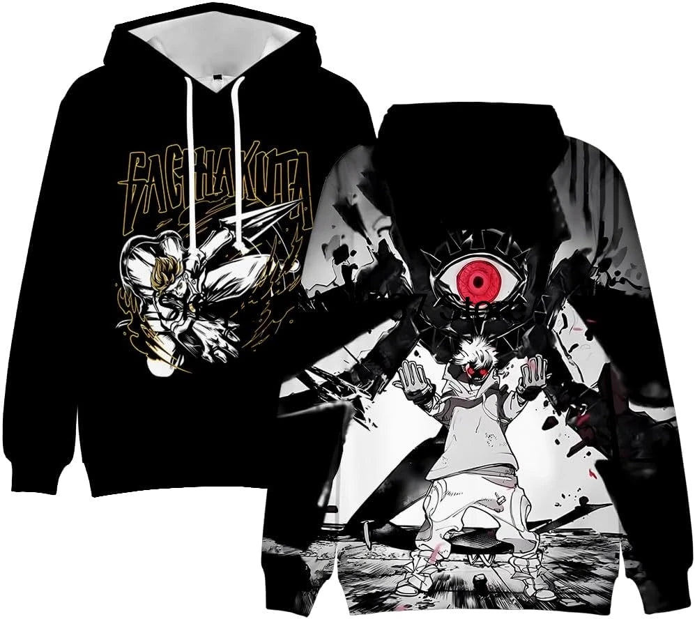 Gachiakuta Anime Rudo Black and White Hoodie