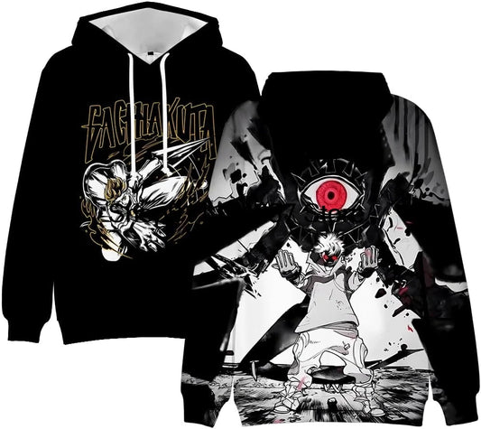 Gachiakuta Anime Rudo Black and White Hoodie