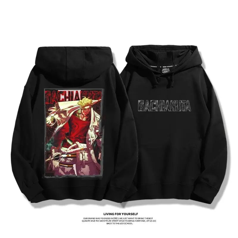 Gachiakuta Anime Enjin Black Hoodie