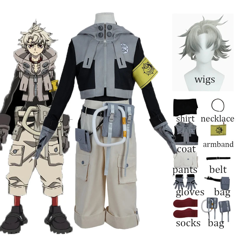 Gachiakuta Rudo Surebrec Cosplay Costume with Wig