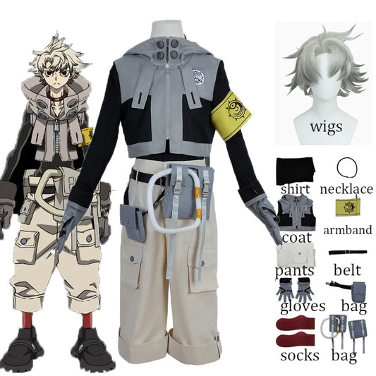 Gachiakuta Rudo Surebrec Cosplay Costume with Wig