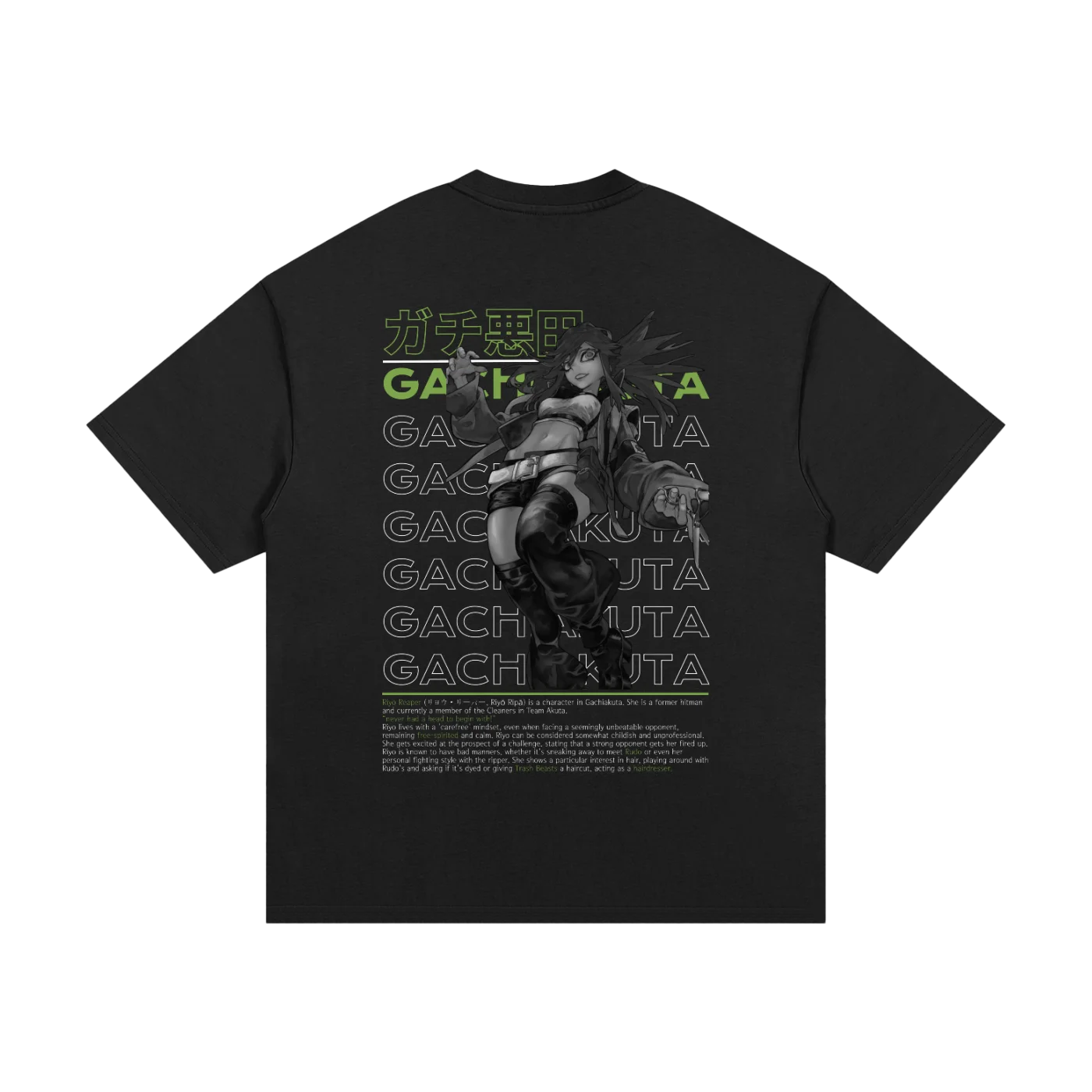 Gachiakuta Riyo Reaper Black T-Shirt