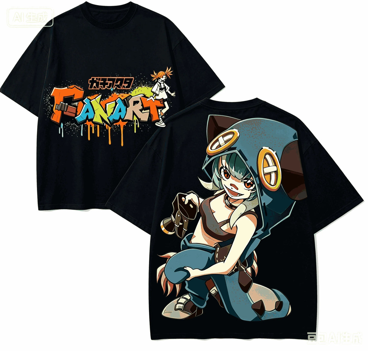 Gachiakuta Guita Graffiti Black T-Shirt
